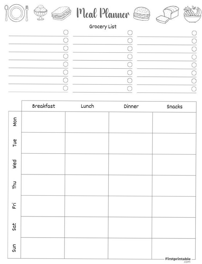 45+ Free Meal Planner PDFs | Firstprintable — 🍰 🥂 dream life manifestation