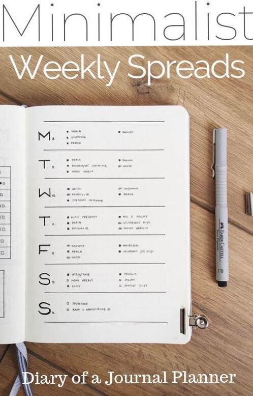 🖇️ 📁 50+ Minimalist Bullet Journal Spreads for Productivity | dream life manifestation