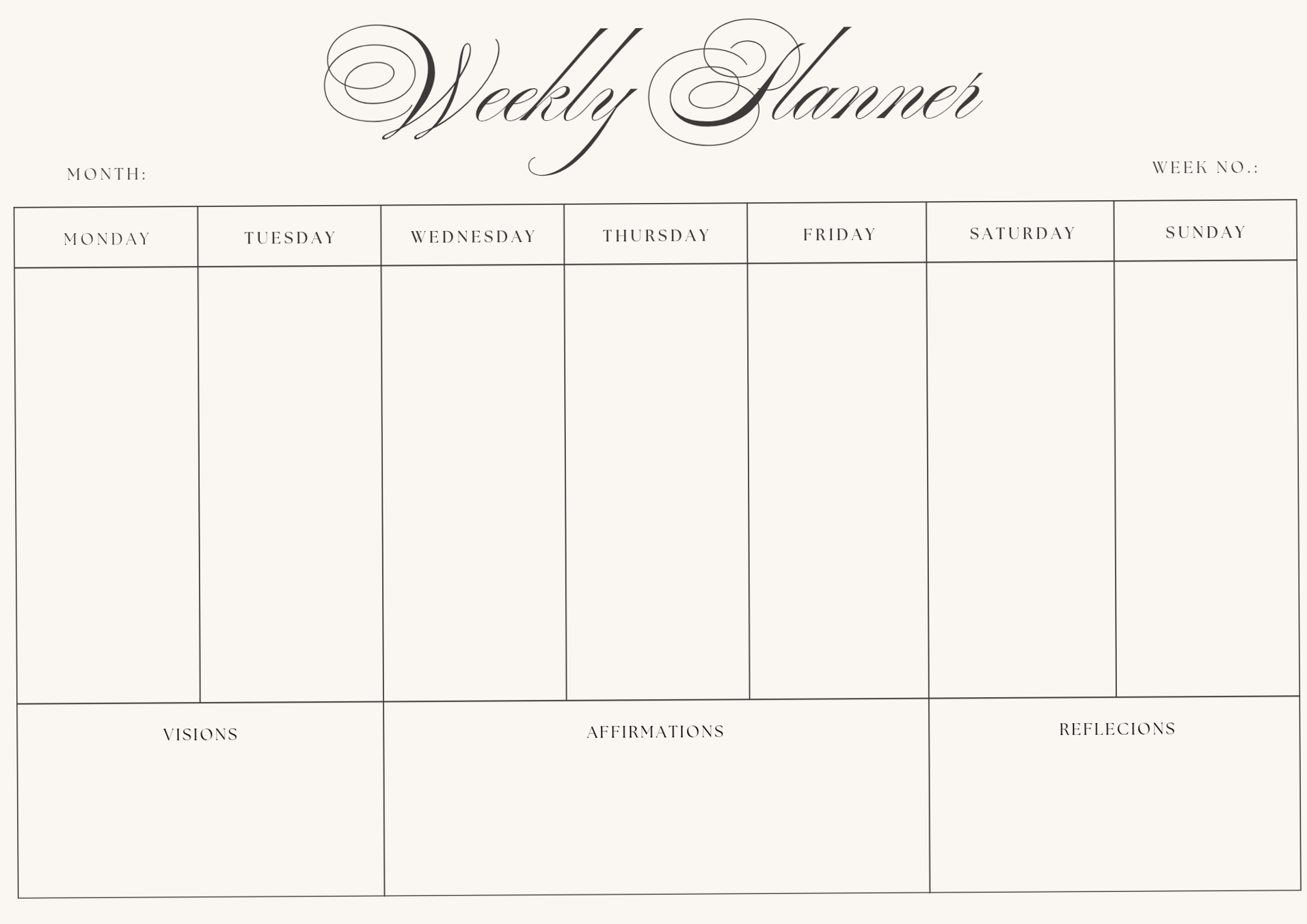 💌 💌 Aesthetic Weekly Planner Freebie | GoodNotes Design | romanticize your routine