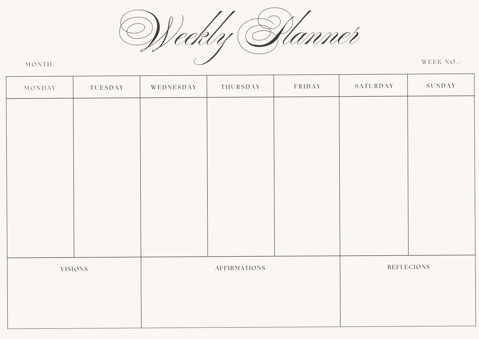 Aesthetic Weekly Planner Freebie for GoodNotes Lovers — 🌈 💎 romanticize your routine