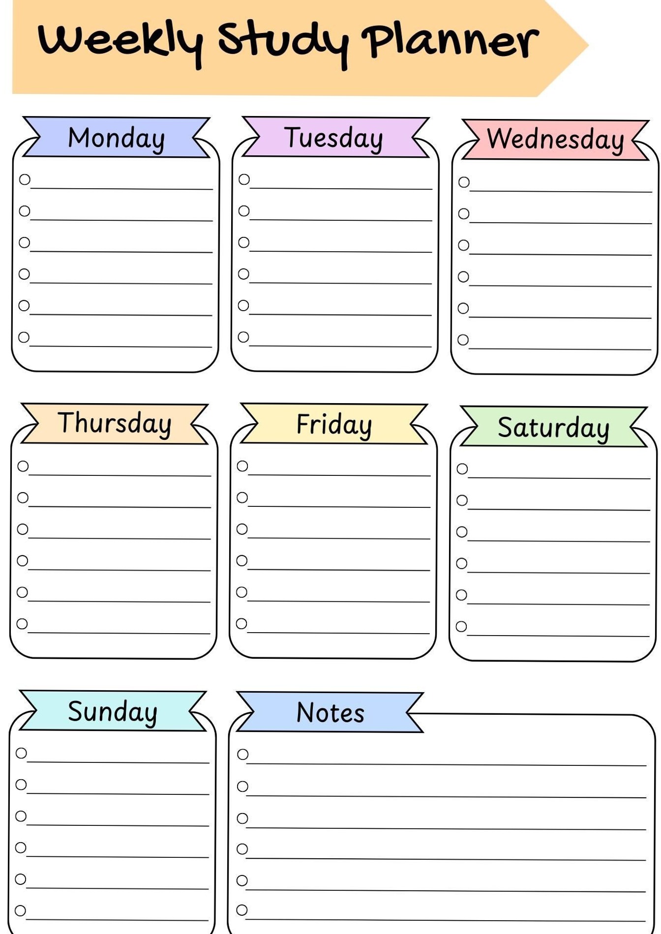 💌 💍 Agenda d’étude imprimable | Calendrier de révision créatif | stay inspired all year long