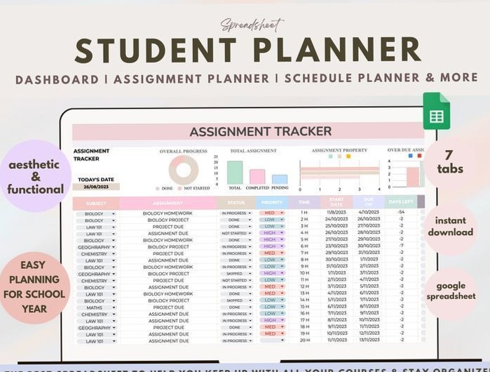 🌈 📍 Assignment Tracker: Study & Homework Planning Made Simple | essential planning guide