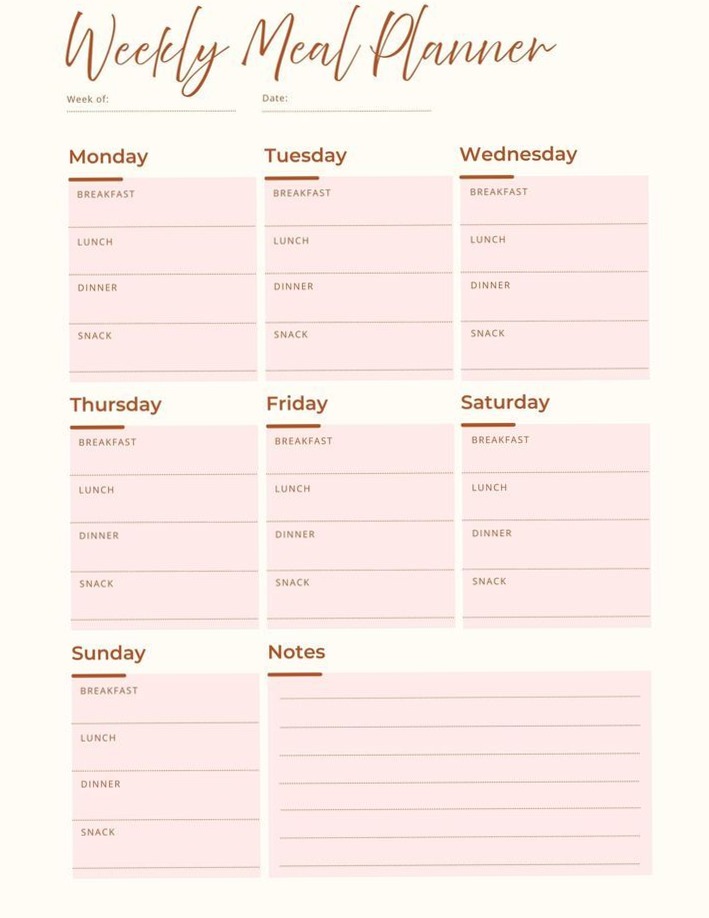 🌈 💎 Baby Pink Meal Prep Planner | Daily, Weekly & Monthly Templates | Digital Printable Kit | secret to staying productive