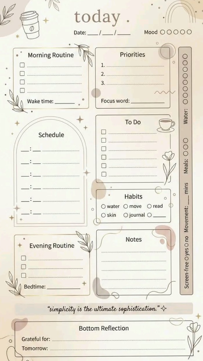📅 📊 Boost Productivity with This Daily Planner Design | dream life manifestation