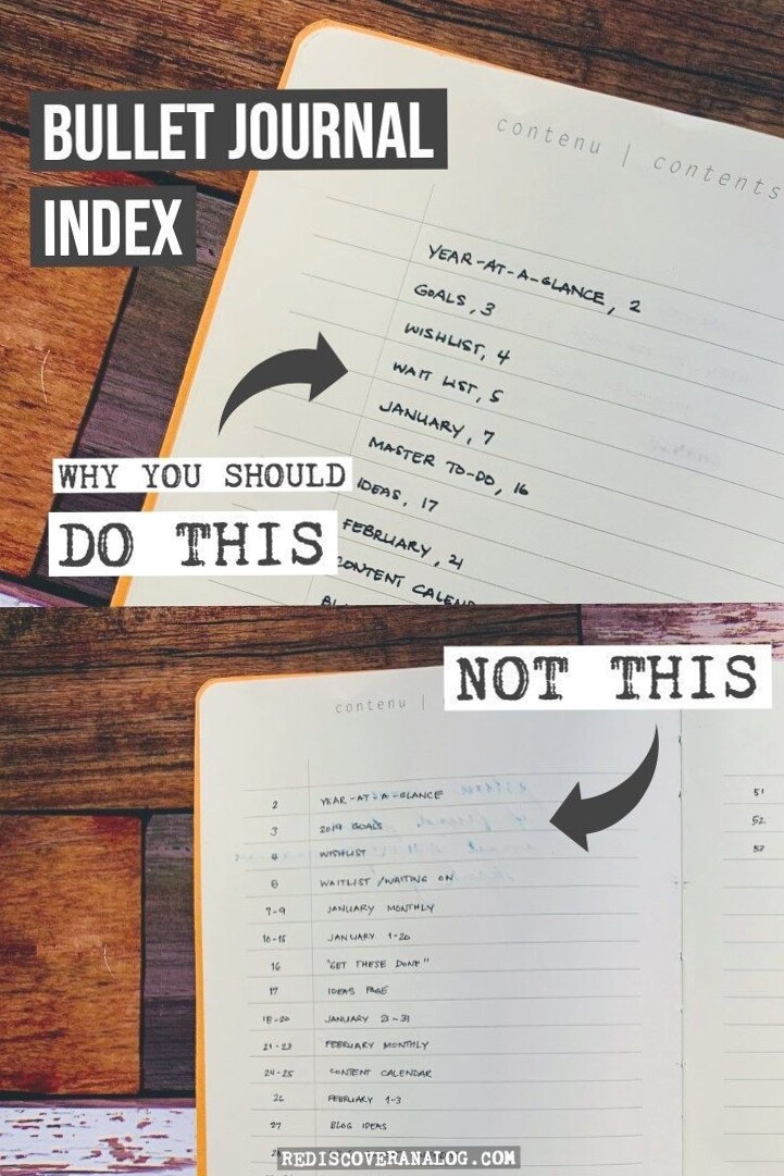 Bujo Index Basics for Digital Design & Planners — ☁️ 🌿 dream life manifestation