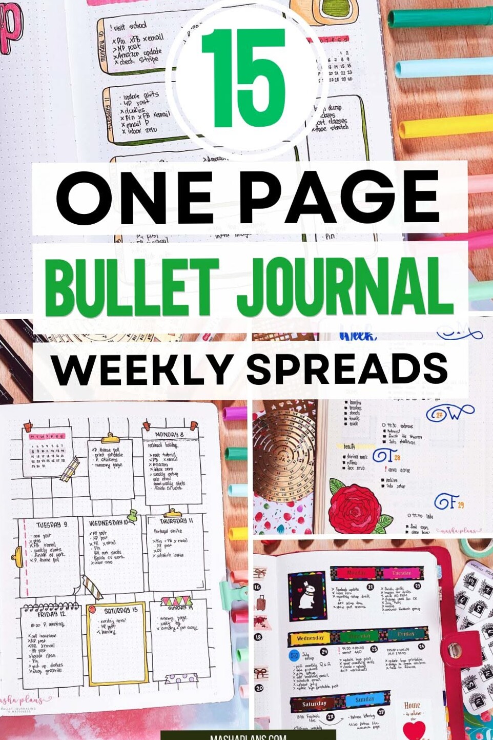 ☁️ 🤍 BuJo Weekly Spread Layouts for a Clean, Organized Week | secret to staying productive