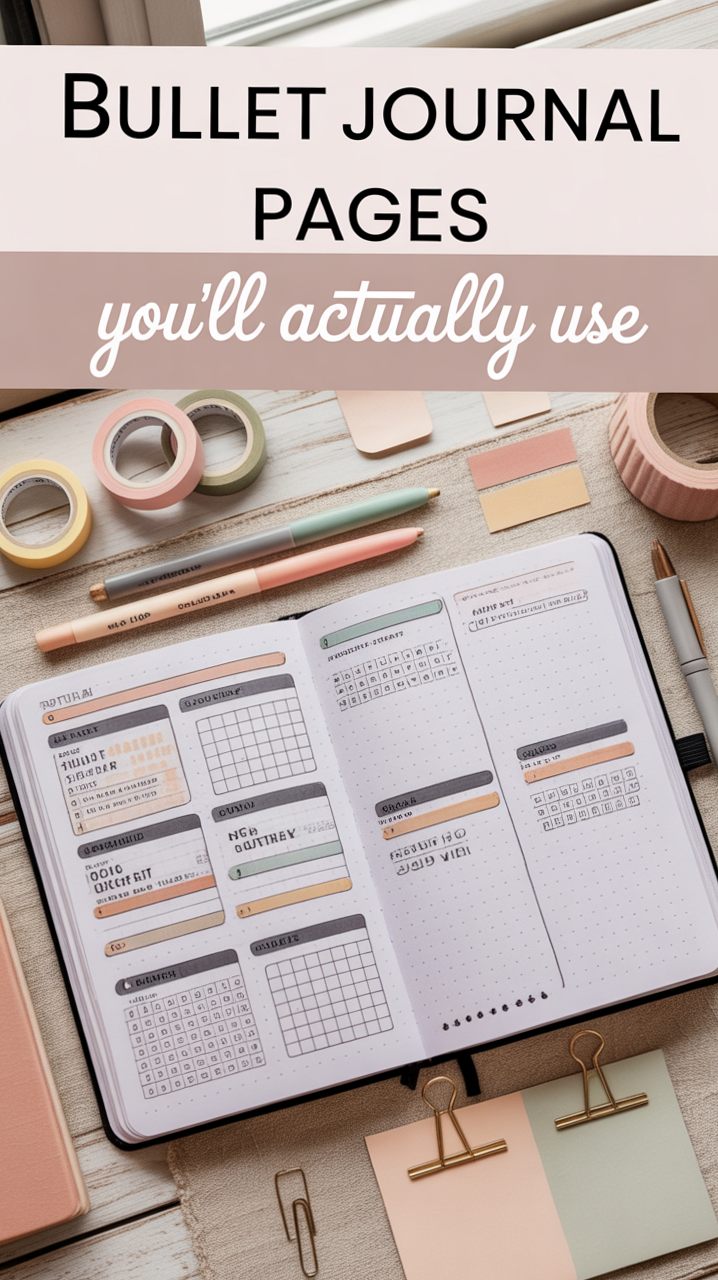 🎀 🕯️ Bullet Journal Pages You’ll Actually Use (55 Simple & Organized Ideas) | stay inspired all year long