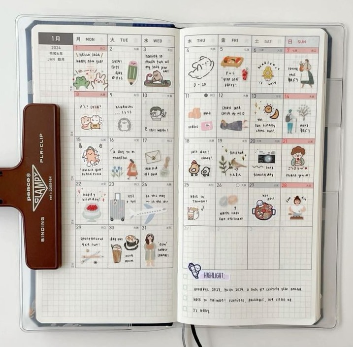 Calendar Journal for Digital Planners & Creative Assets — 📍 🌈 dream life manifestation