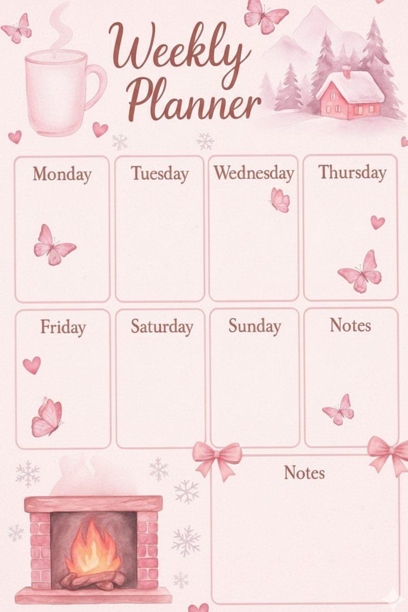 Christmas Weekend Planner — Digital Design & Creative Assets — 💌 👰 secret to staying productive