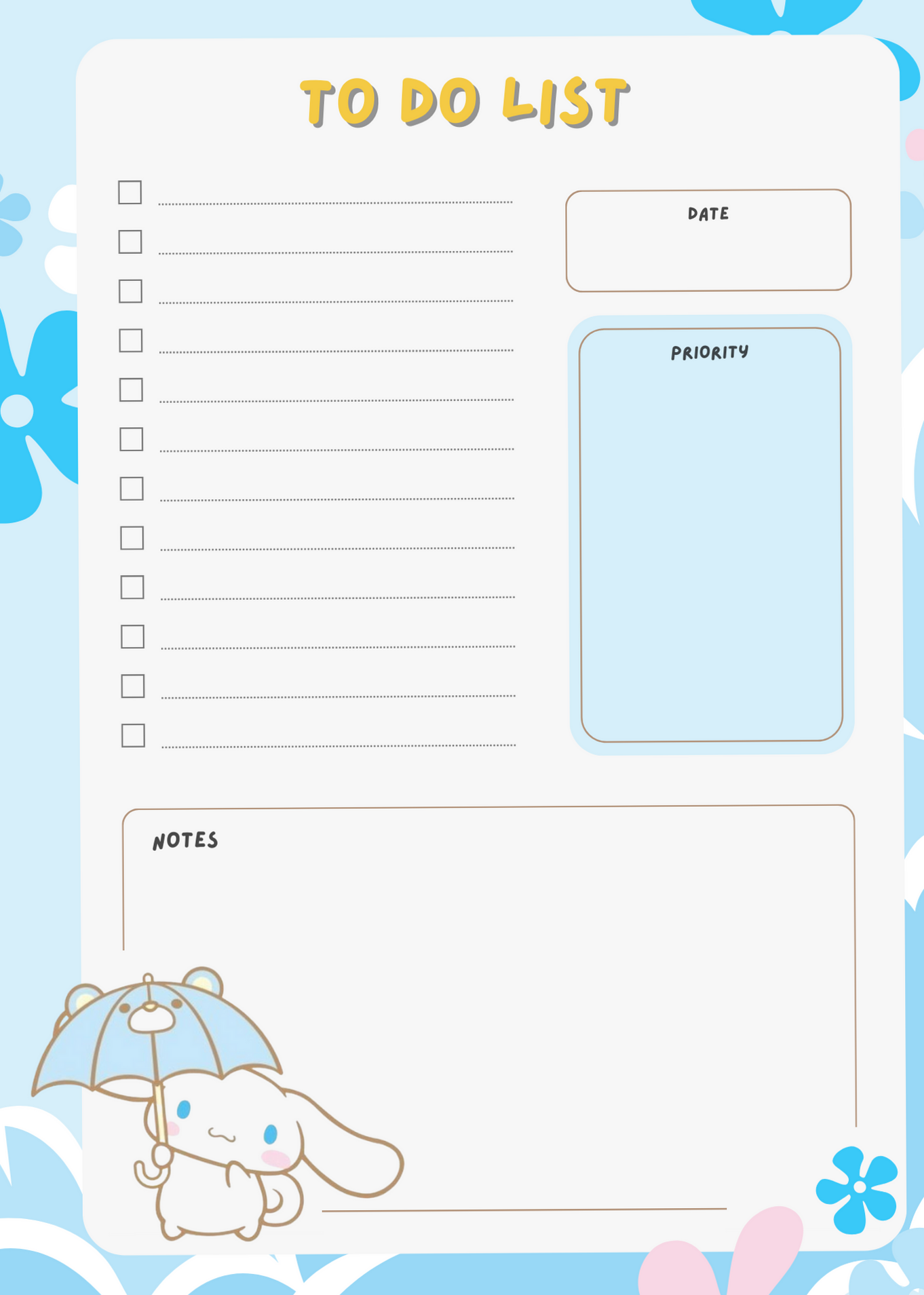 📍 🎨 Cinnamoroll To-Do List Design Theme | romanticize your routine
