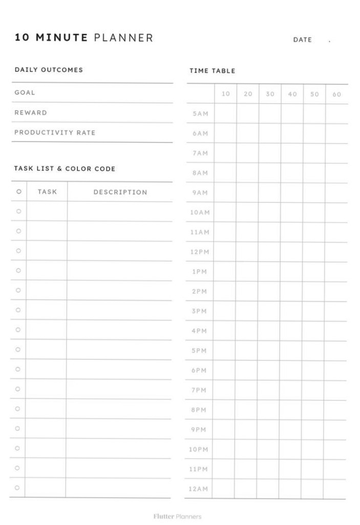 Clean Daily Planner Layout for Digital Design — ☁️ 🕯️ romanticize your routine