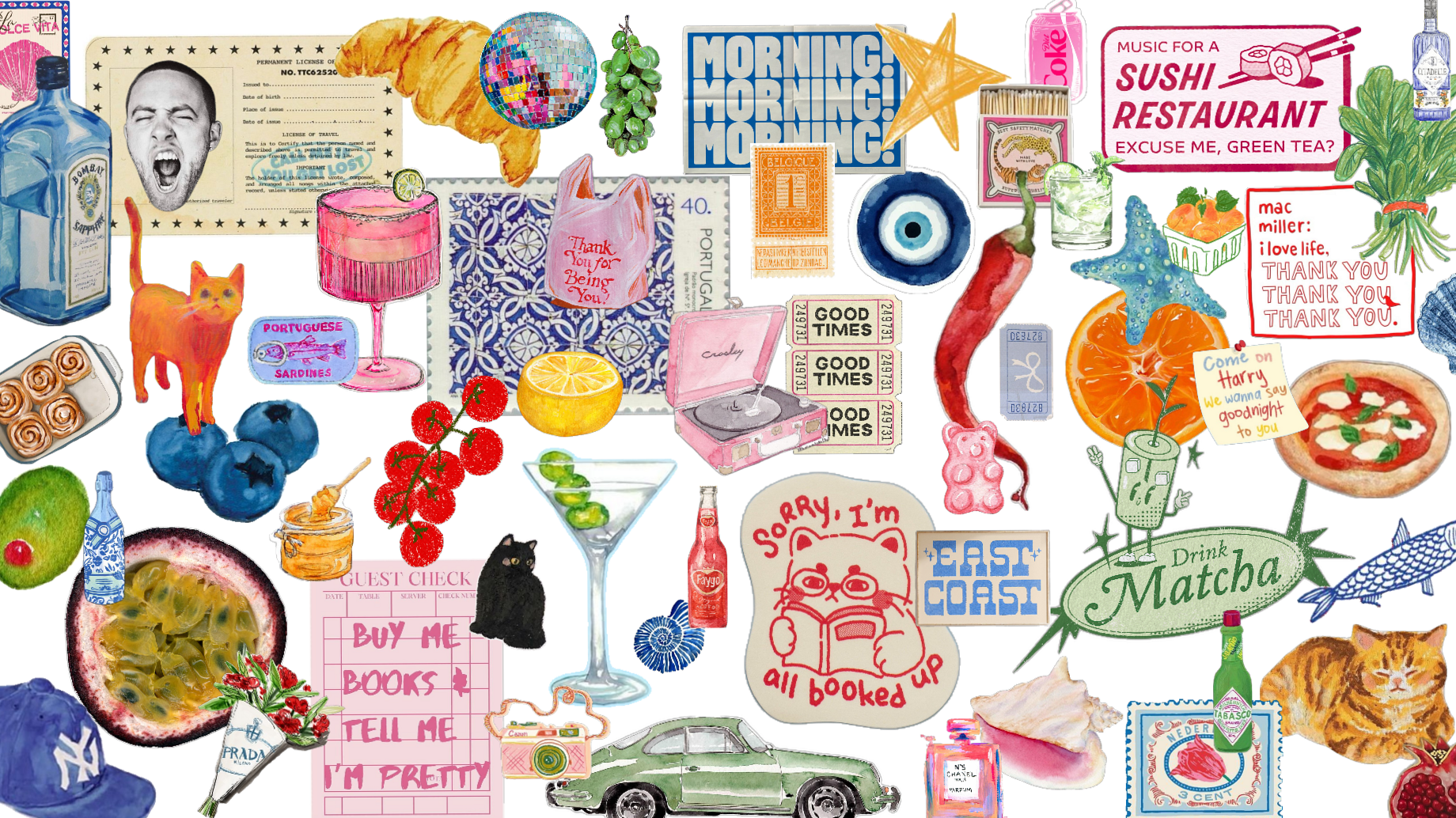 Colored Collage PC Wallpaper | High Quality Digital Design — 🎨 🌈 romanticize your routine