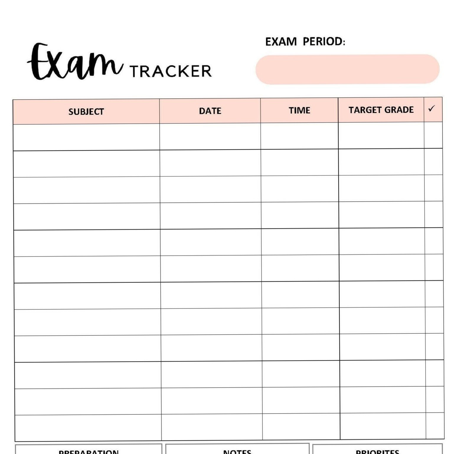 💎 📍 Conquer Exams: A4 Study Planner Printable | secret to staying productive