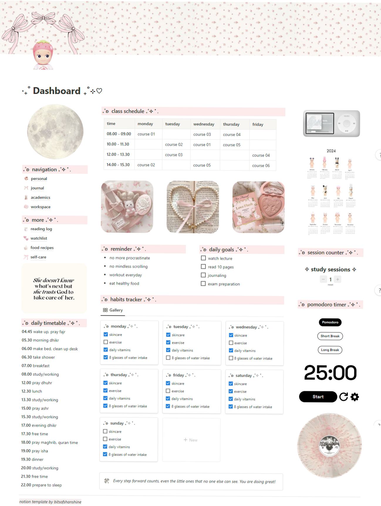 🖌️ 🌈 Coquette Notion Homepage Template for Design Lovers | pro digital dashboard