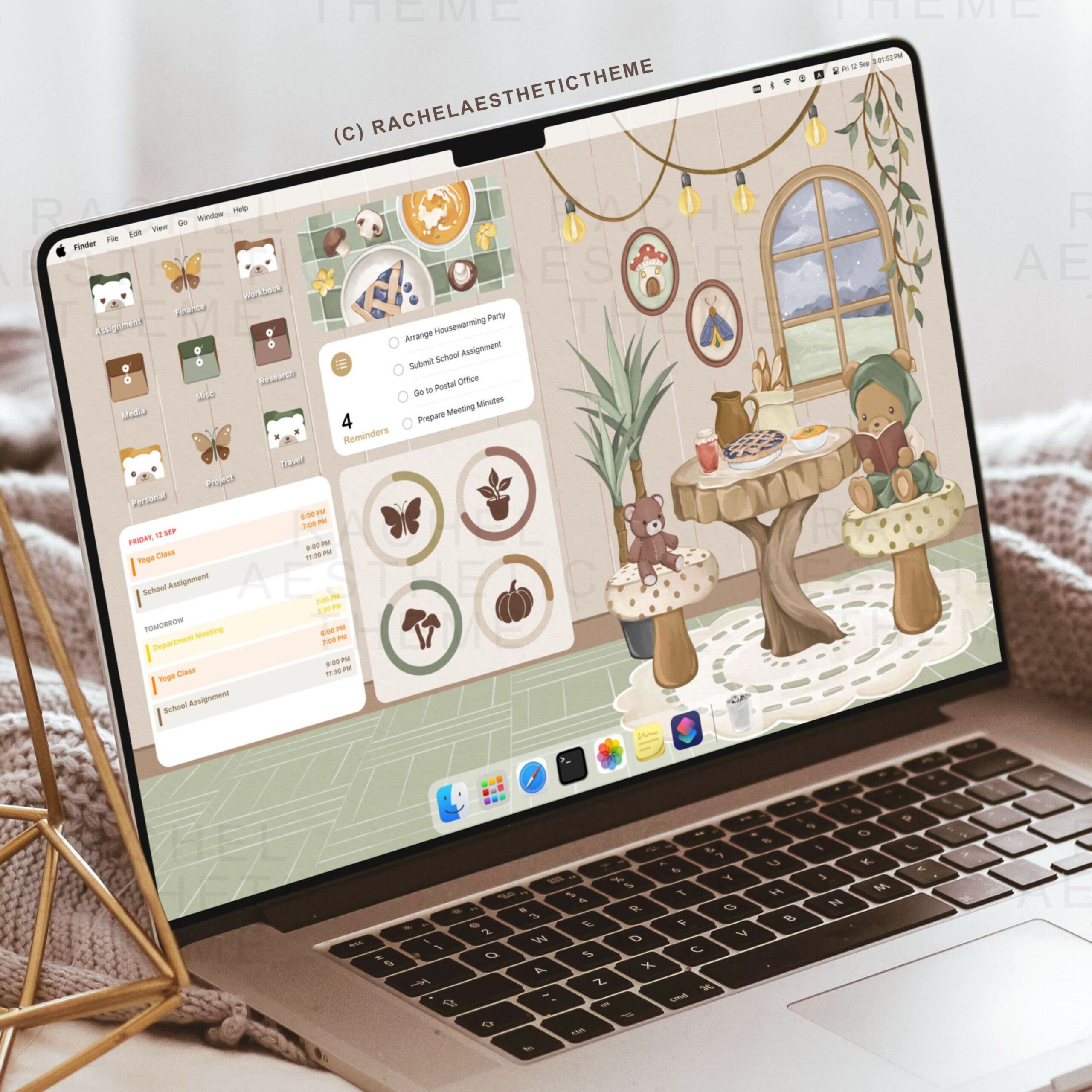💎 🪄 Cottagecore Mac Desktop Wallpaper Theme | Digital Design Inspiration | secret to staying productive