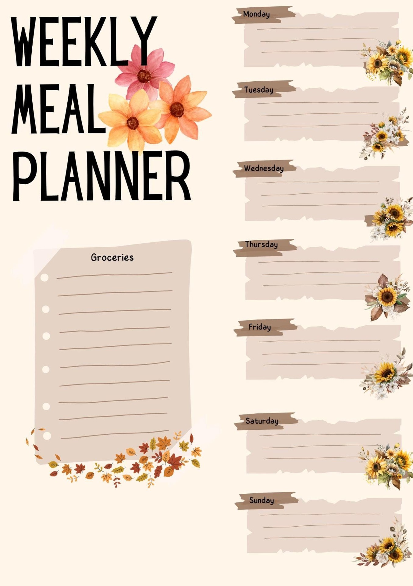 💎 🌈 Cozy Colors Weekly Meal Planner – Click to Explore! | stay inspired all year long