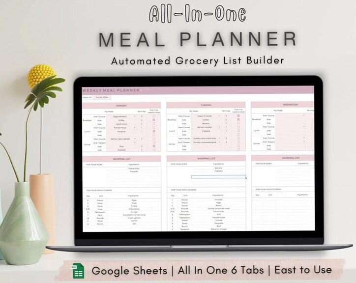 🌿 🕯️ Create Easy Meal Plans with Free Google Sheets Recipe Templates | dream life manifestation