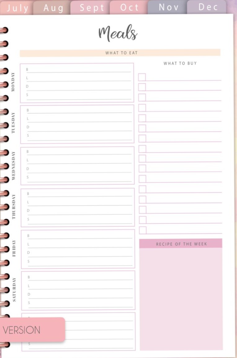 Creative Meal Plan Week Templates for Designers — 📌 📁 secret to staying productive