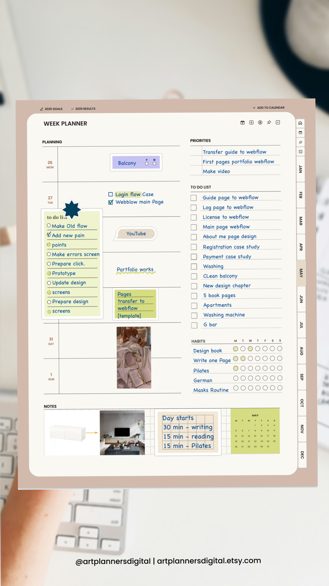Creative Weekly Planning Ideas | Aesthetic Digital Layouts for Every Week — 📍 🌈 romanticize your routine