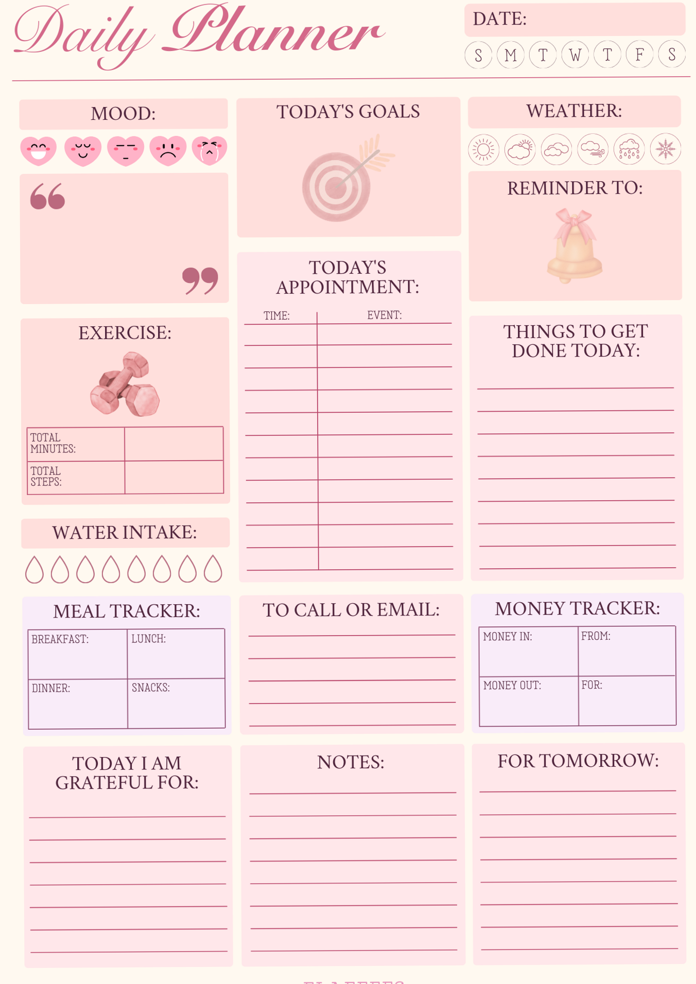 Cute Daily Planner for an Organized Thriving Life — 🌿 🕯️ romanticize your routine