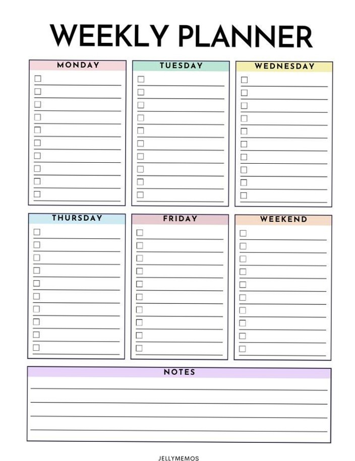 Cute Free Weekly Planner Printables & More — 🤍 ☁️ stay inspired all year long