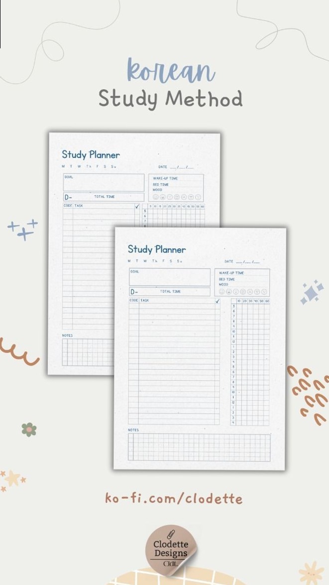 📌 📊 Cute Korean Study Planner for Boosting Productivity | stay inspired all year long
