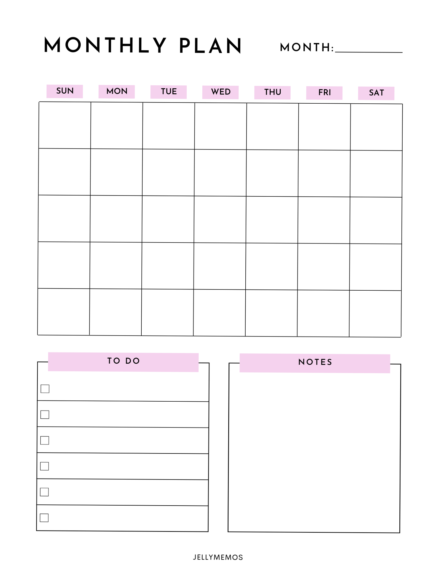 Cute Printable Monthly Planner — Free Download! — 💍 👰 stay inspired all year long