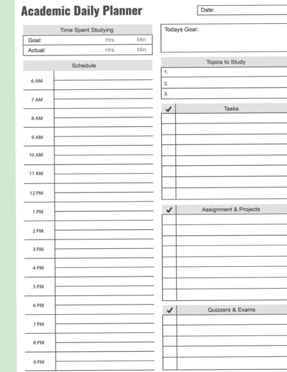 Daily Academic Planner: Organize Tasks Effectively — 🎨 📍 stay inspired all year long