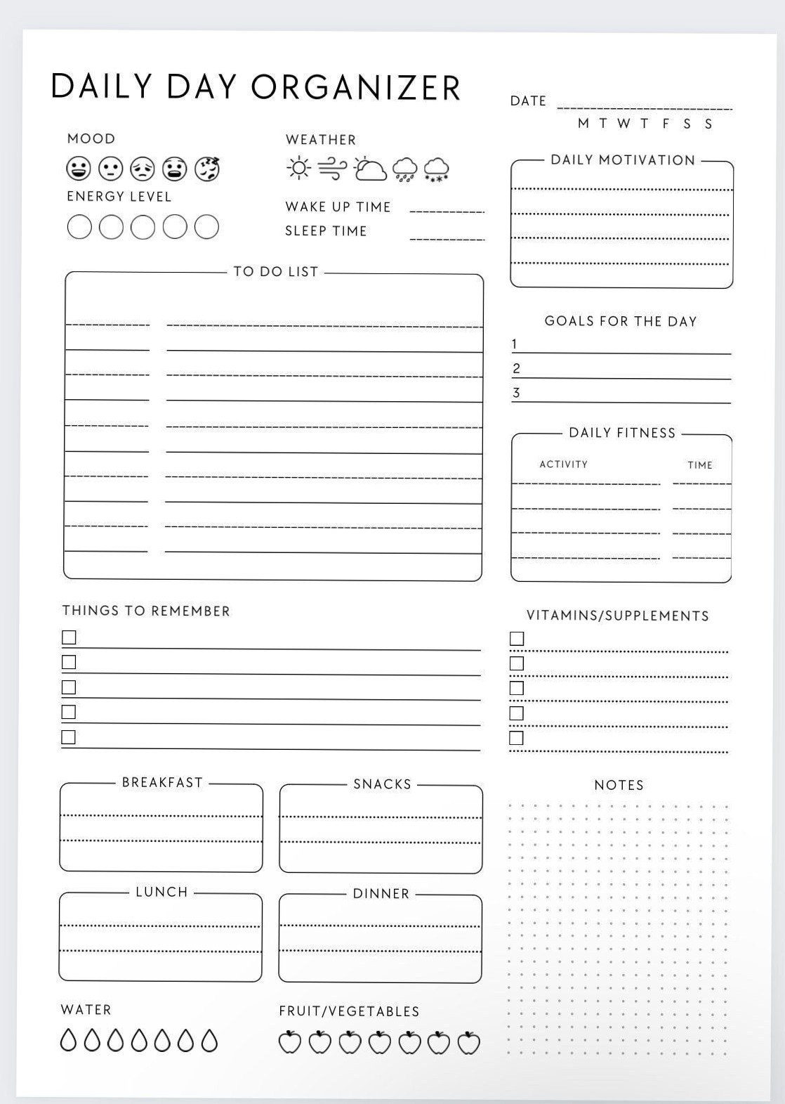 🥂 👰 Daily Day Organizer: Schedules, Planners & Creative Assets | dream life manifestation