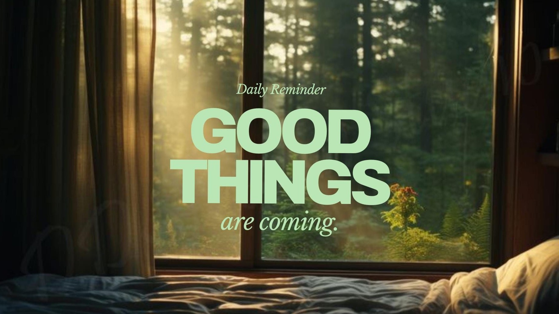 📍 🖌️ Daily Good Vibes: Forest Window Desktop Wallpaper | romanticize your routine