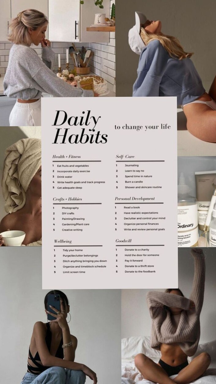 🖇️ 📁 Daily Habits Wallpaper for Planners & Designers | dream life manifestation