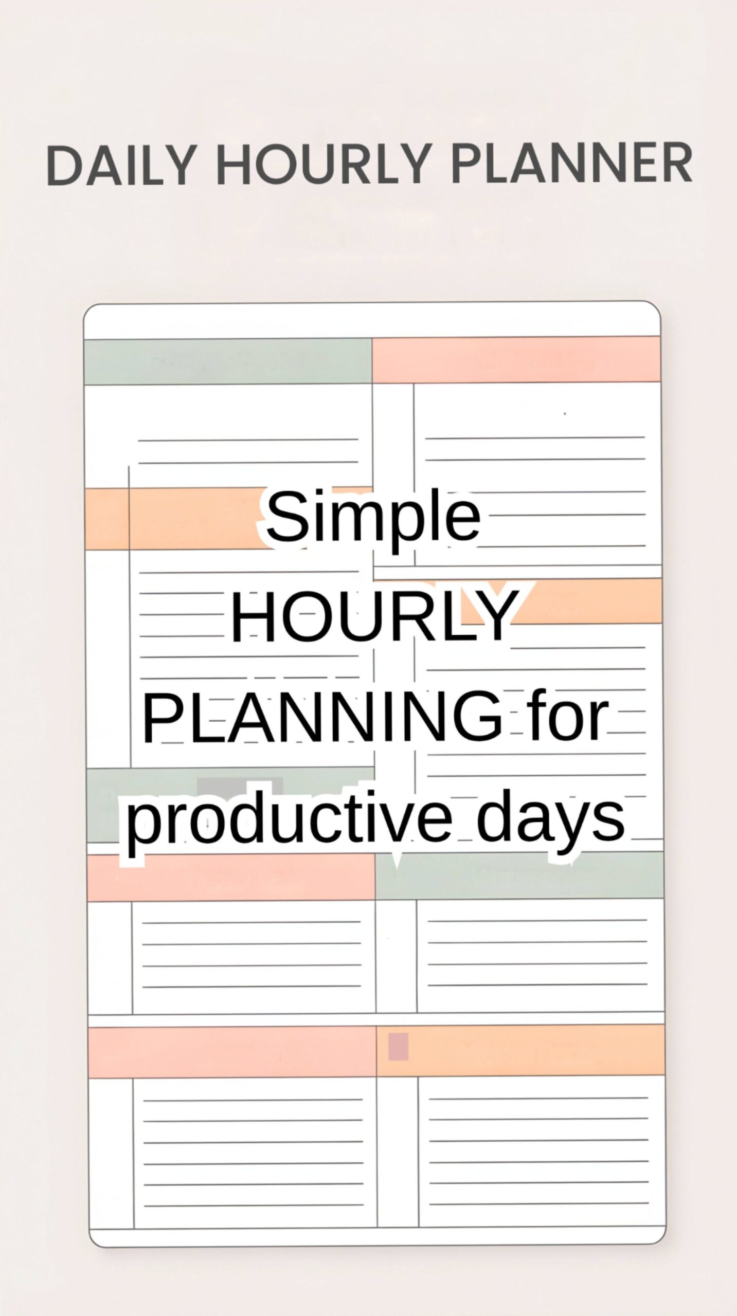 💍 🥂 Daily Hourly Planner PDF | 6AM–12AM Schedule & To-Do List | stay inspired all year long