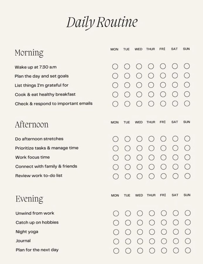 📍 🌈 Daily Routine Tracker for Busy Professionals | seamless organization hack