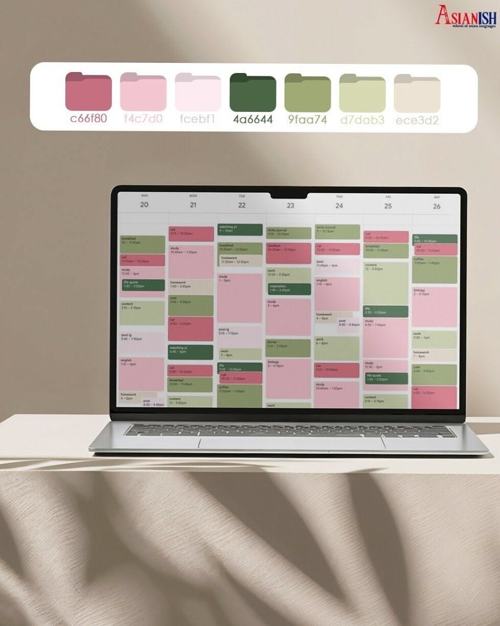 🖇️ 📊 Daily Schedule Calendar Layout Design | stay inspired all year long