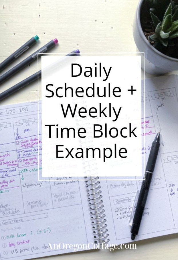 Daily Schedule & Routines Planner — Oregon Cottage Design — 📅 📁 romanticize your routine