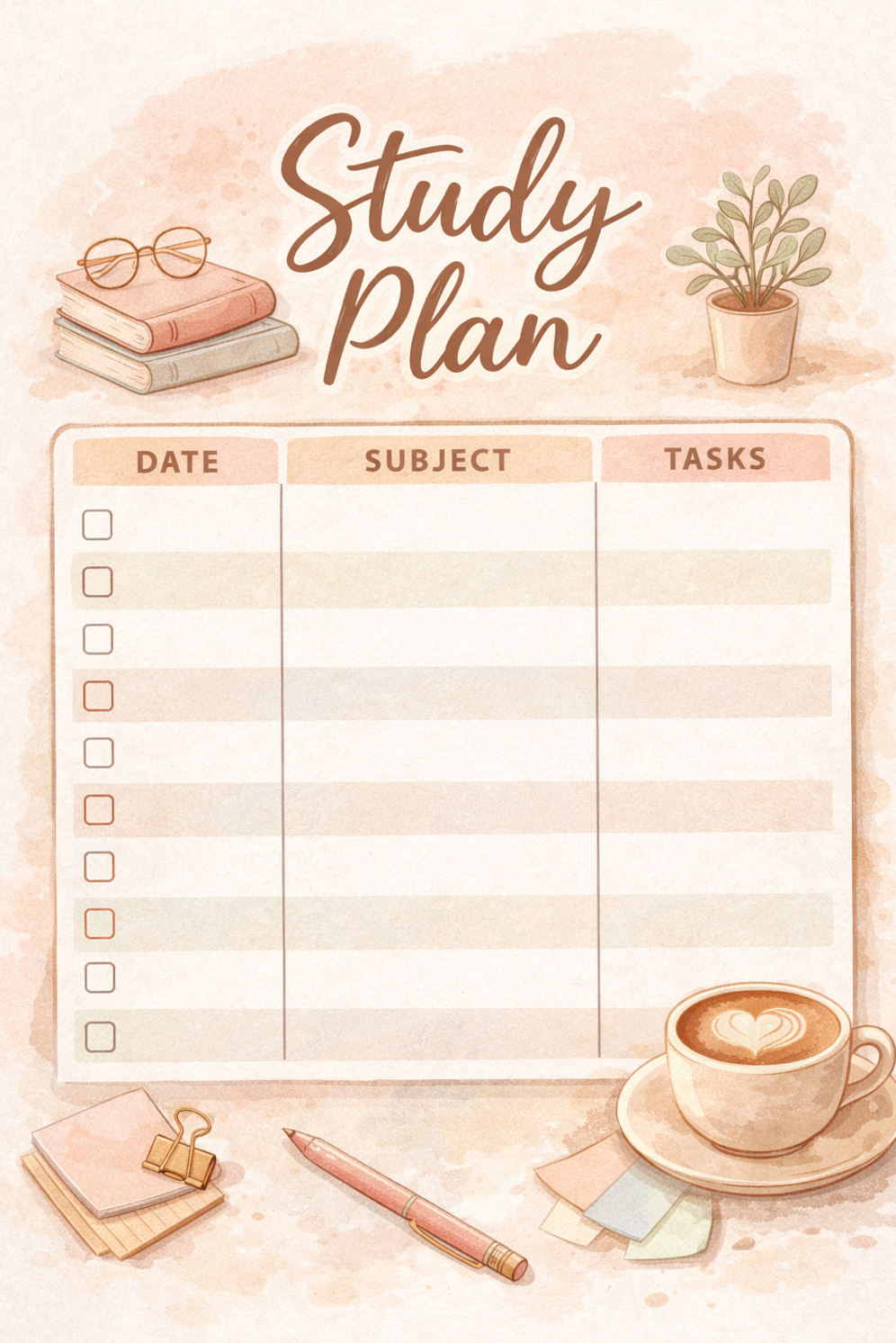 Daily Study Plan for Digital Design & Creative Planners — 🪄 🪄 dream life manifestation