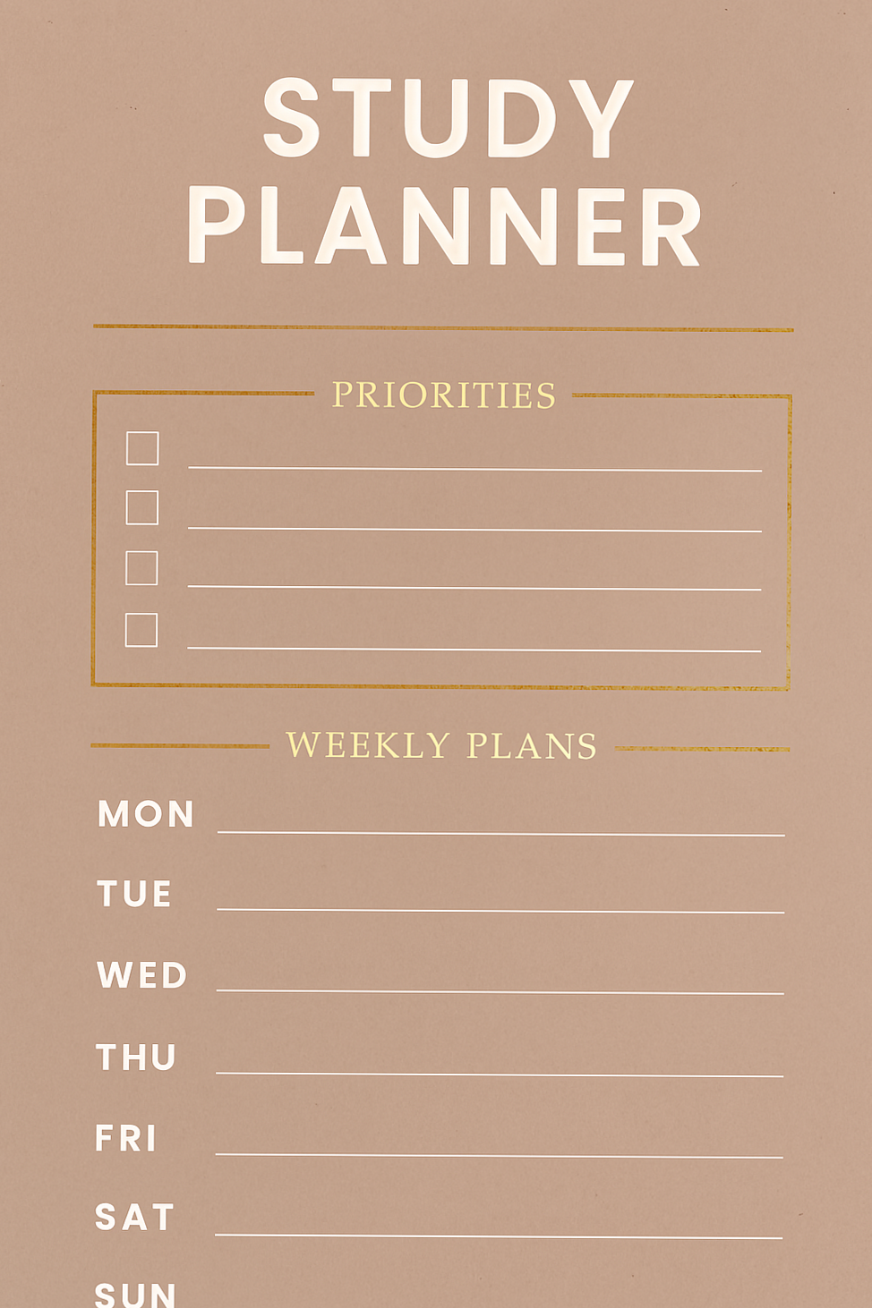 📅 📝 Daily Study Planner Ace your semester with style and function. | stay inspired all year long