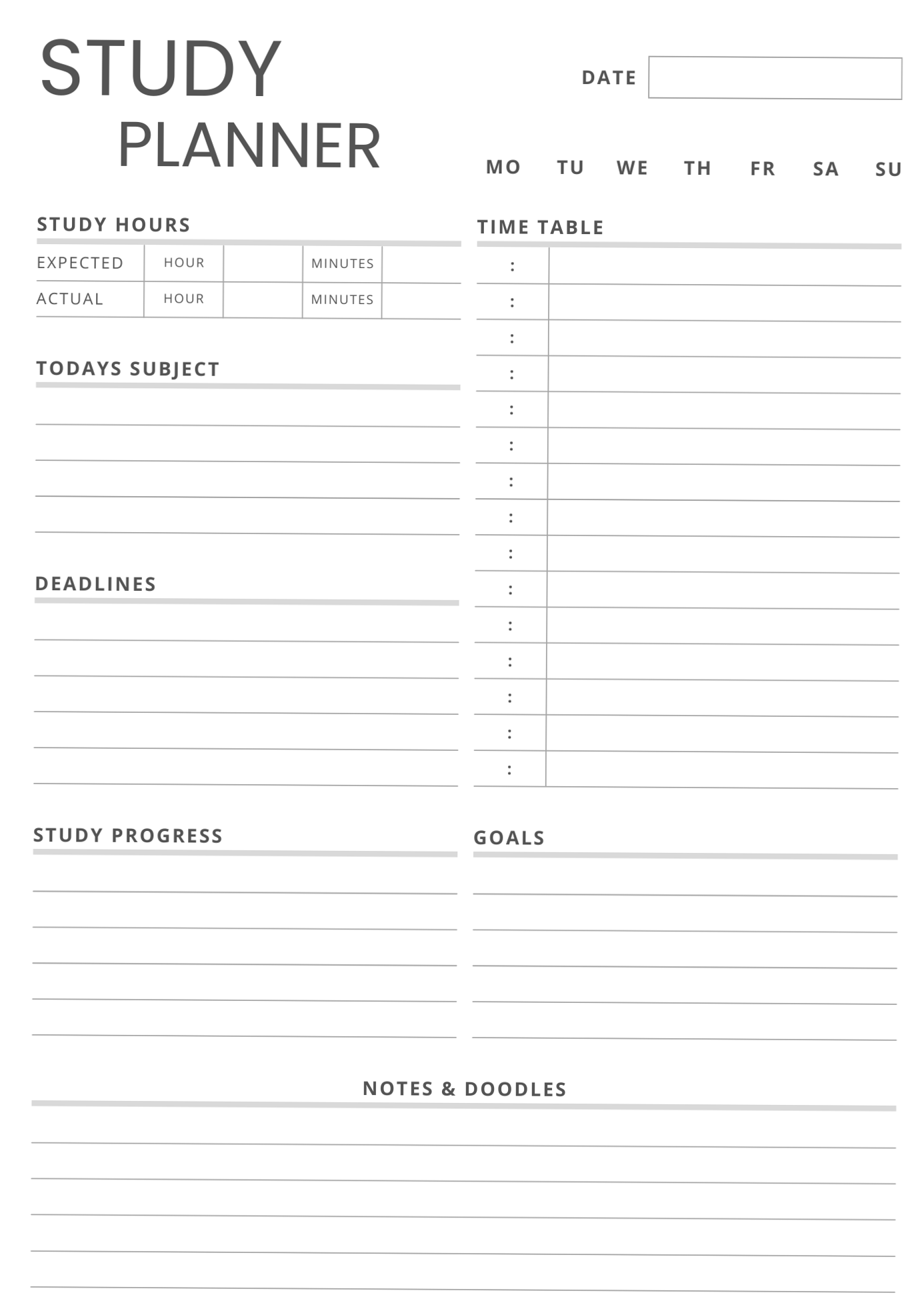 📅 📁 Daily Study Planner | Creative Digital Planner Design | stay inspired all year long