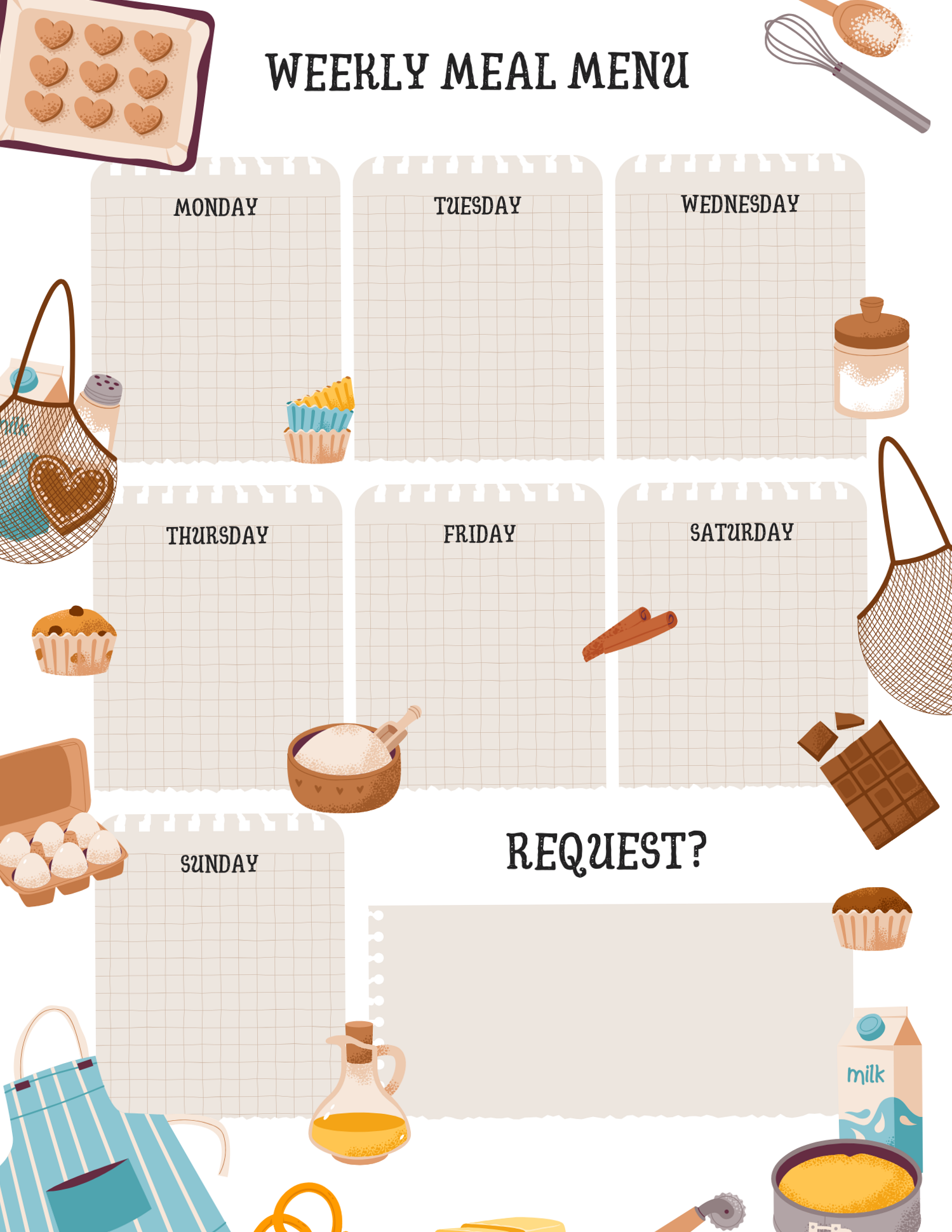 Digital Weekly Meal Planner | Creative Design & Menu Templates — 🪄 🎨 secret to staying productive