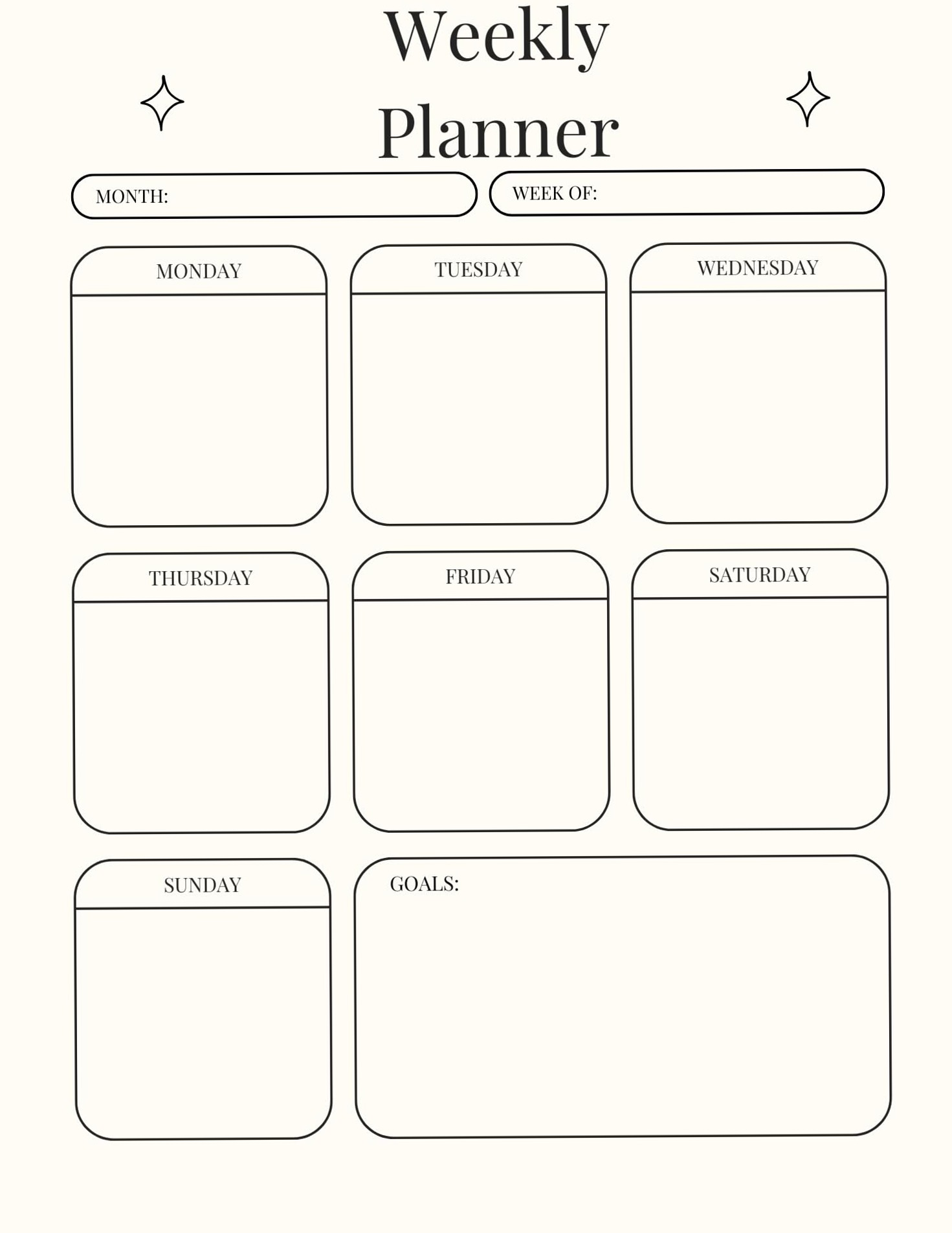 💍 🌸 Digital Weekly Planner for Creative Routines | romanticize your routine