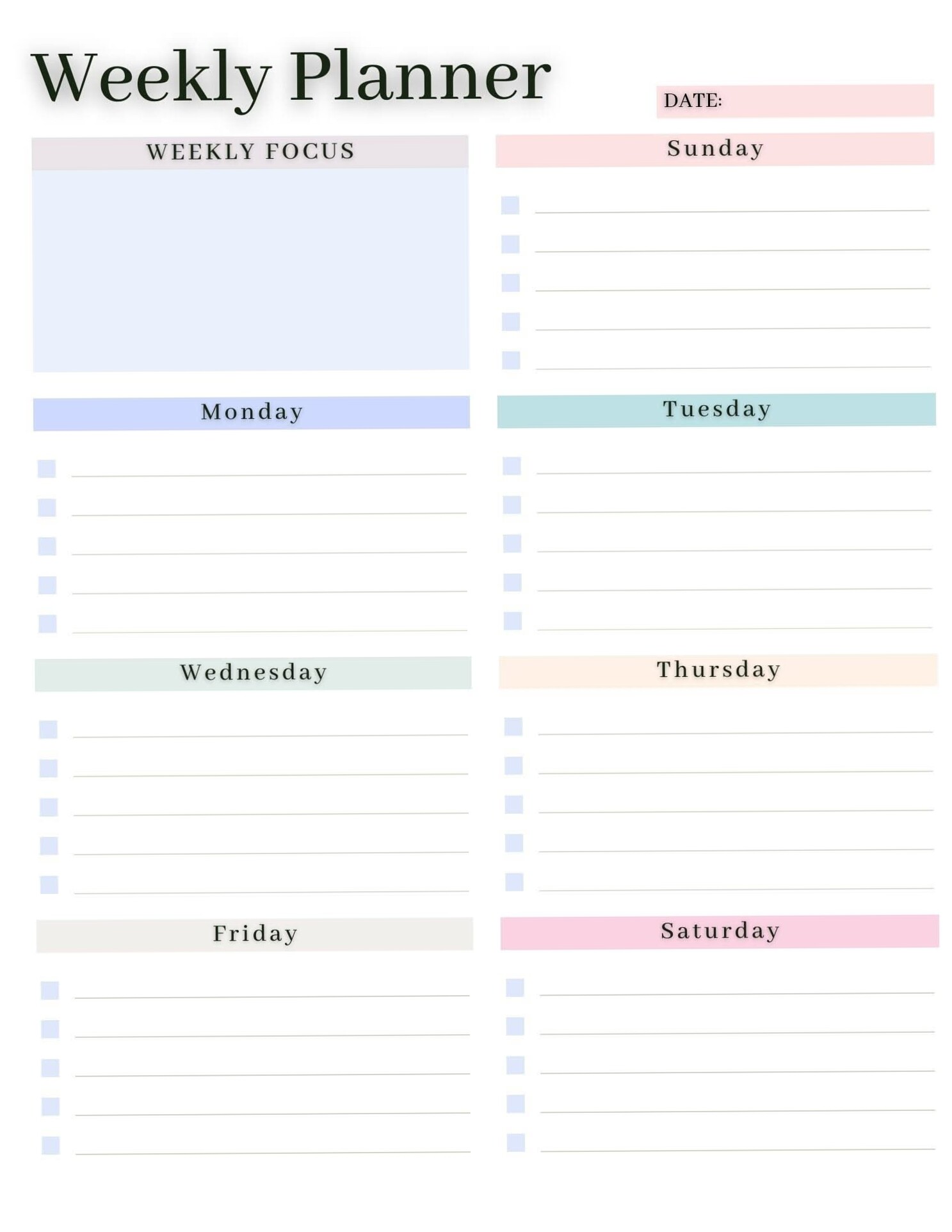 🌈 🪄 Digitaler Wochenplaner – Druckbar & Fit für deinen Alltag | romanticize your routine