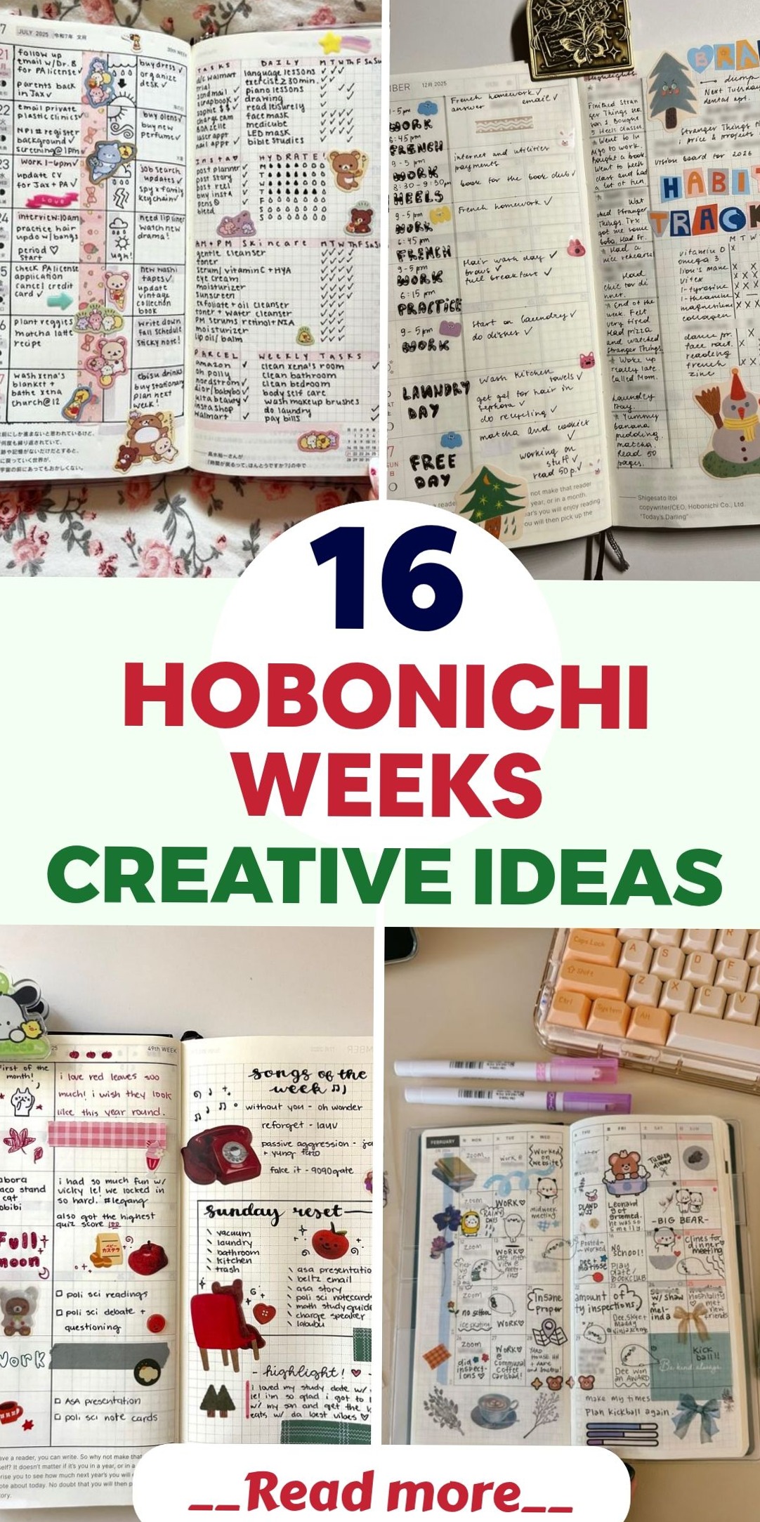 ☁️ 🤍 dream life manifestation: 16 Hobonichi Weeks Ideas to Boost Your Planning Creativity