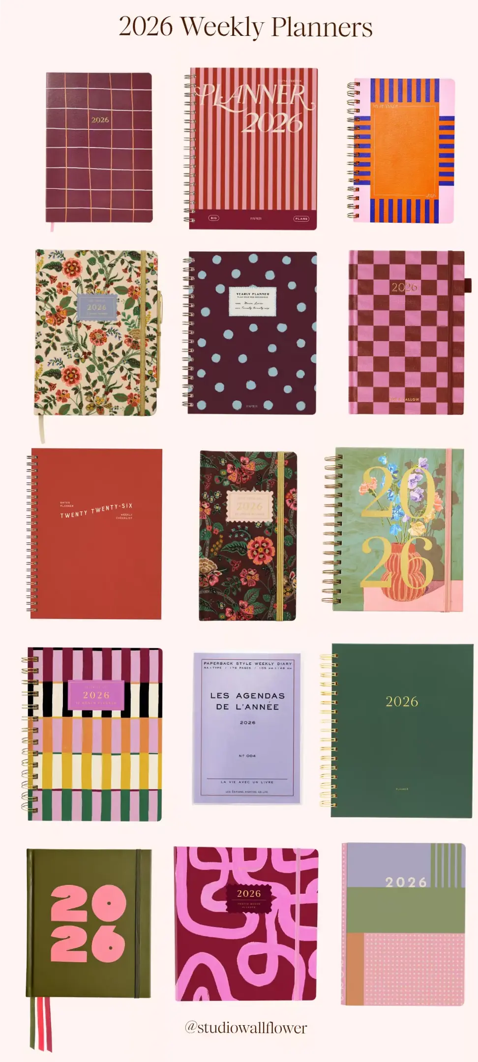 💎 🖌️ dream life manifestation: 2026 Weekly Planners | Studio Wallflower Digital Design