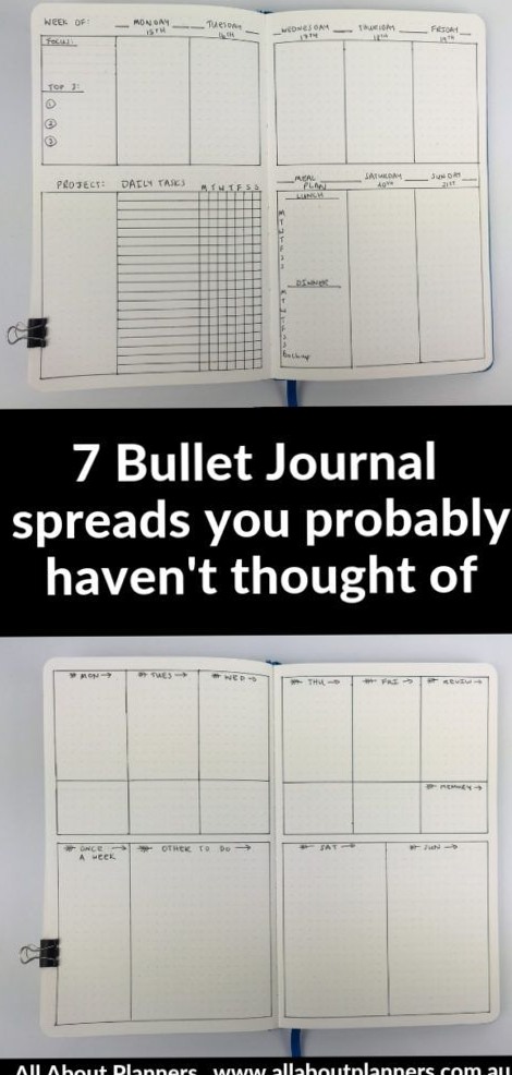 📊 📌 dream life manifestation: 7 Bullet Journal Weekly Planner Spreads You Haven’t Tried