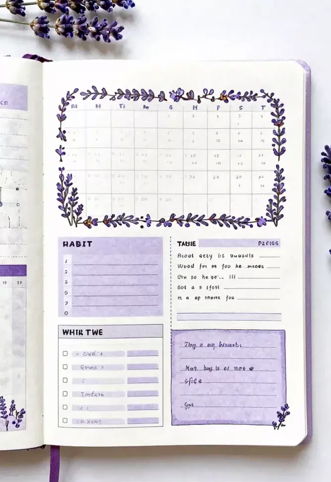 🎨 📍 dream life manifestation: 9 Lavender Journal Ideas for Calm Aesthetic Design