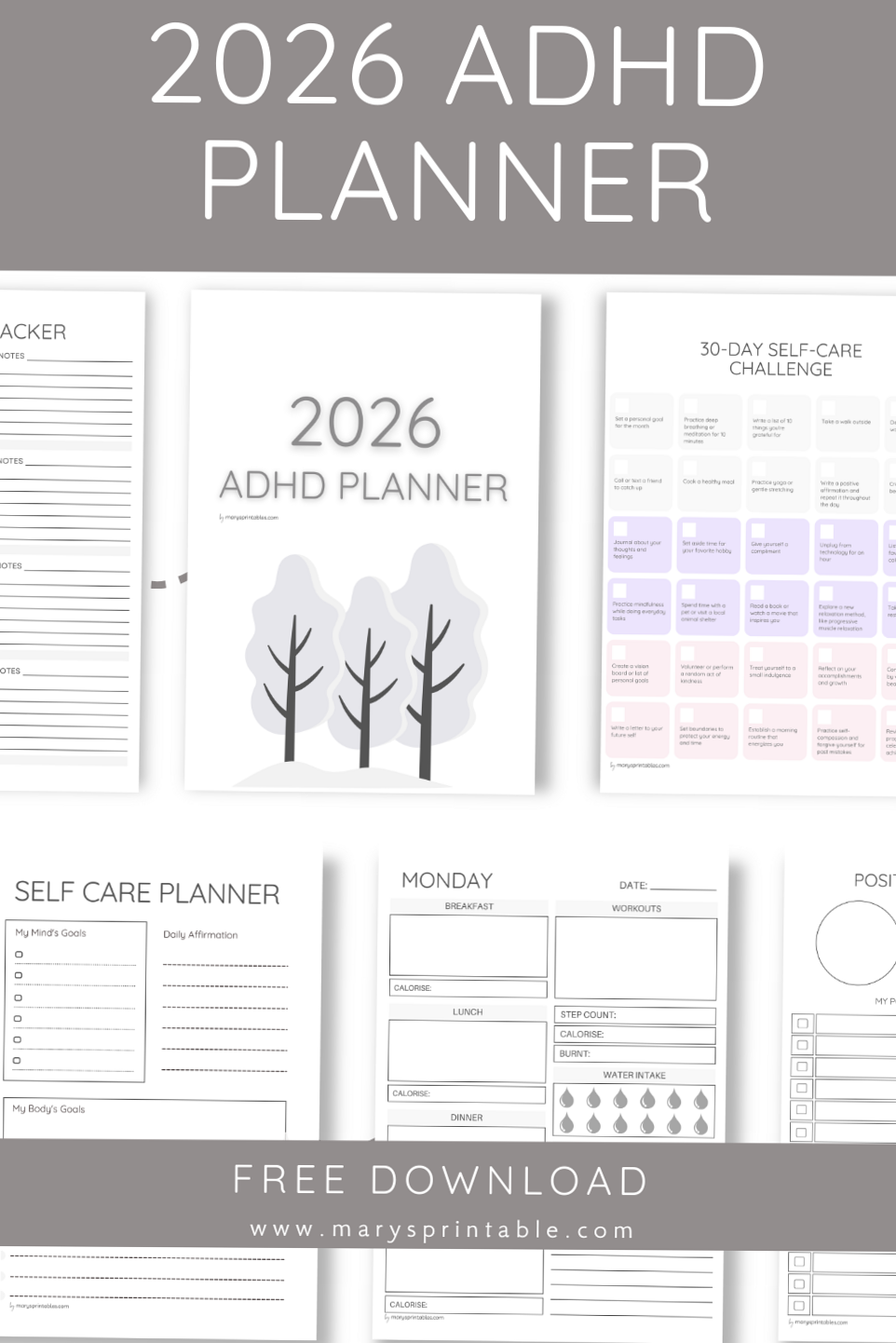 🎨 🌈 dream life manifestation: ADHD Planner Pages for Focus and Clarity