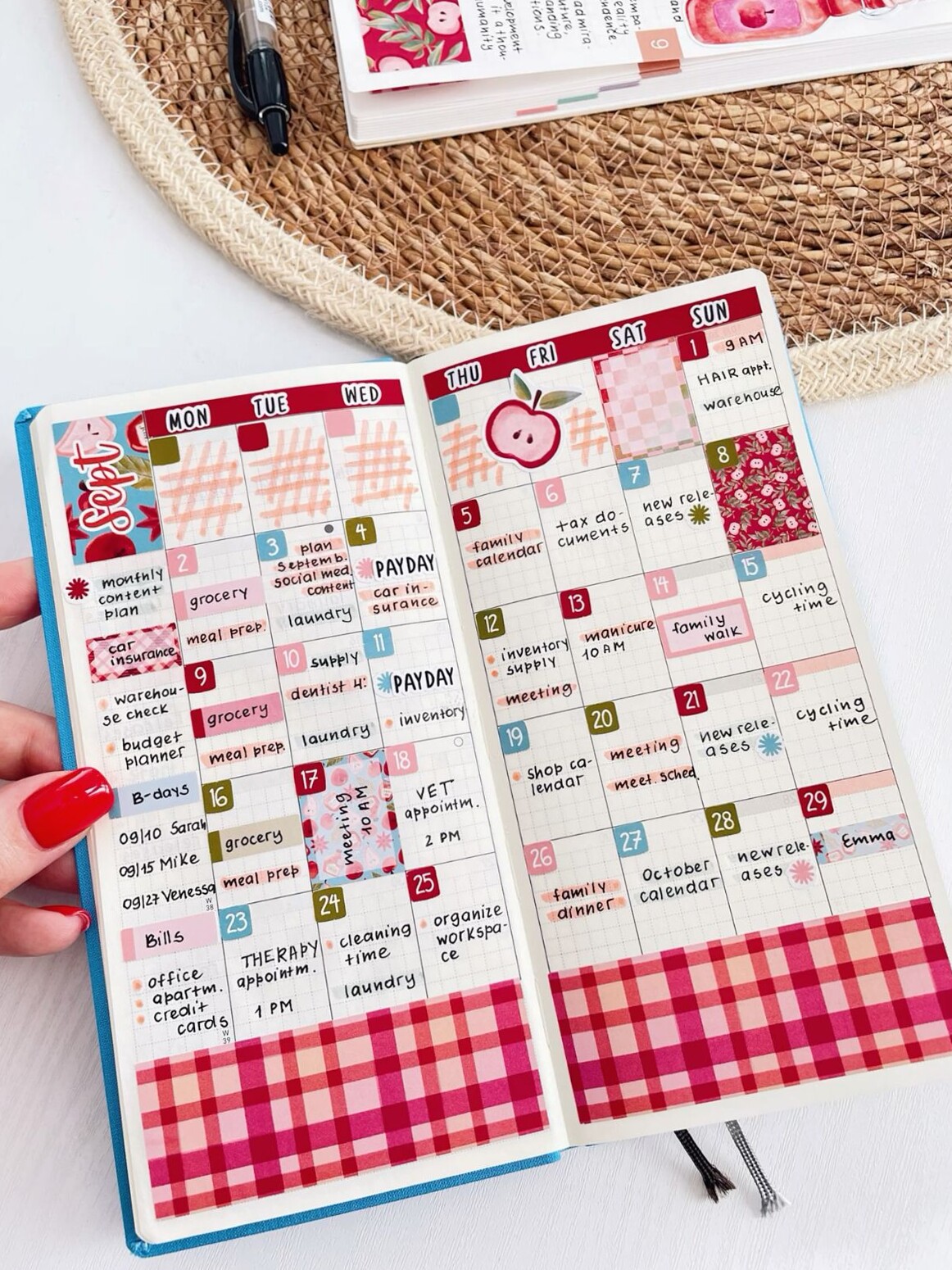 🌿 🎀 dream life manifestation: All Set for September in My Hobonichi Weeks