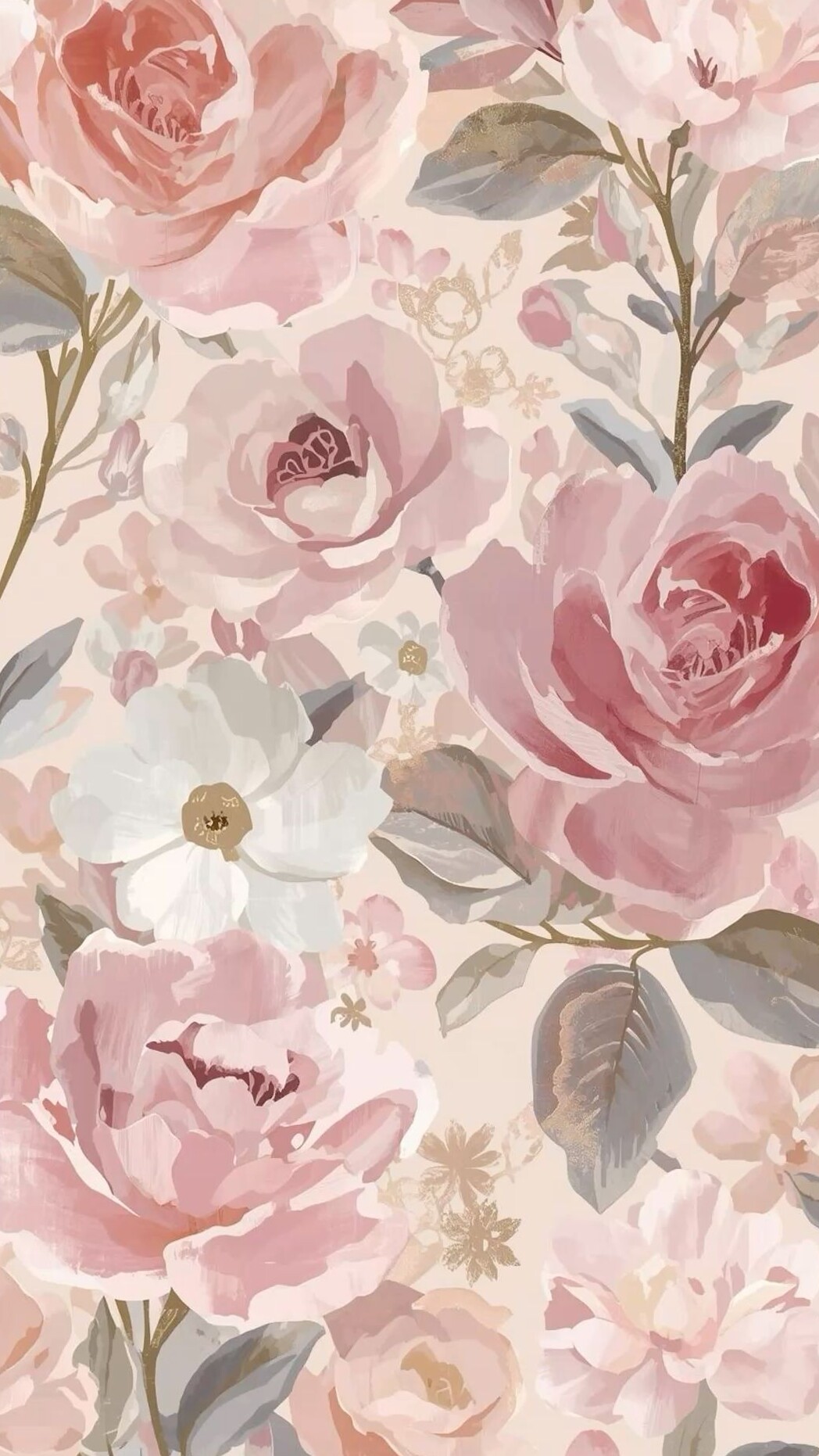 📝 📊 dream life manifestation: Chic Flower Background Wallpaper for Digital Design & Planners