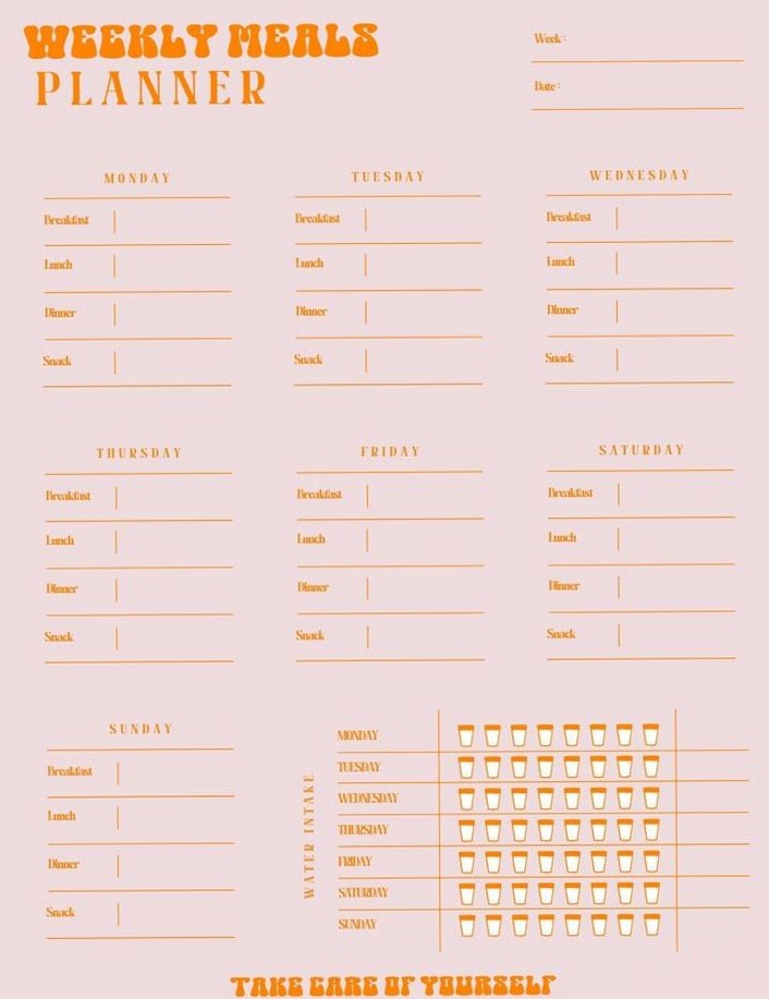 🥂 💍 dream life manifestation: Clean Weekly Meal Planner | Digital Design & Creative Planners