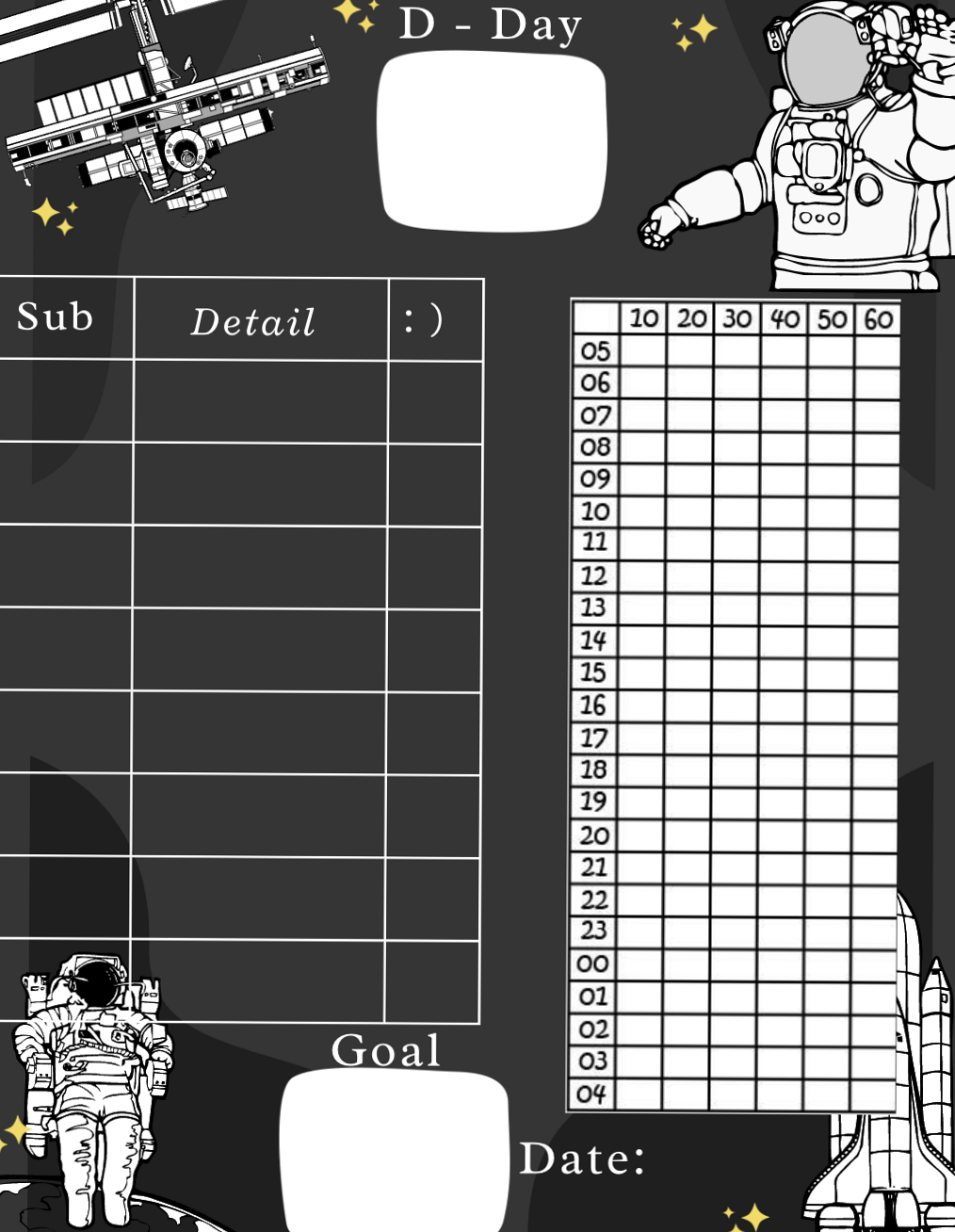 📊 📅 dream life manifestation: Coreano Planner Digital Design Asset